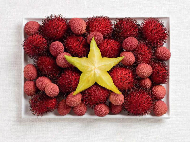VIETNAM: litchi, rambutan e carambola (star fruit)