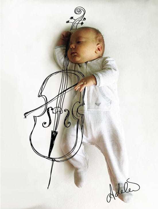 Bambini che dormono Baby Illustrations By Adele Enersen