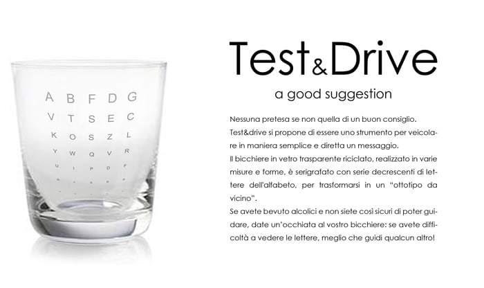 Bicchiere Test&Drive