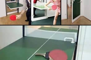 PING PONG TABLE HIDDEN IN A DOOR