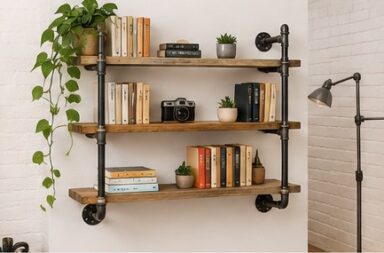 Libreria con tubi fai da te: come realizzarla in stile industriale