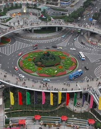 Circular Pedestrian Bridge in China