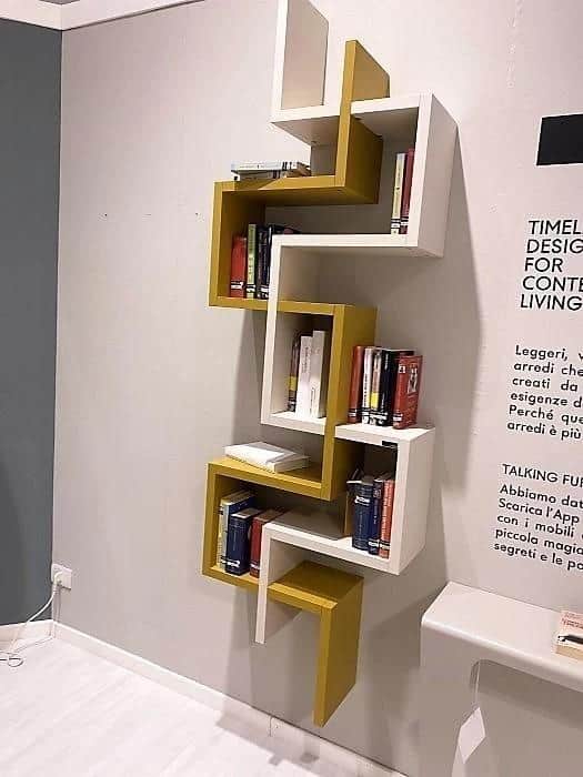 Mensole inclinate della libreria DiagoLinea LAGO