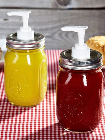 Mason Jar Condiment and Soap Dispensers