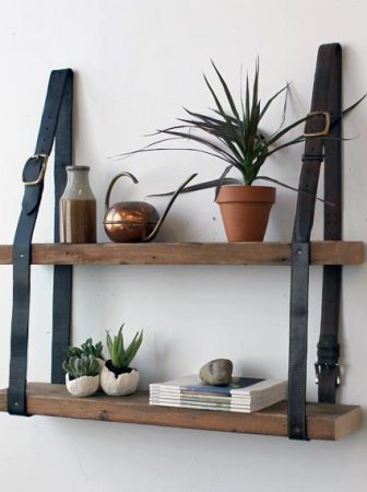 Tutorial Hanging Leather Shelves