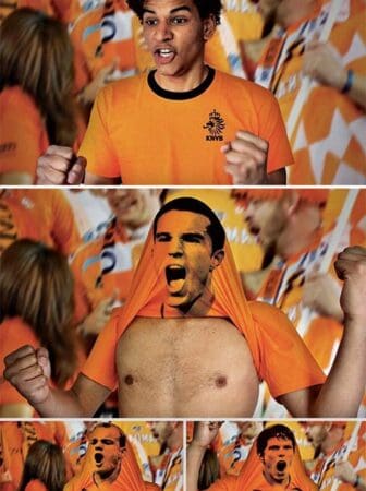 Le T-Shirt dei tifosi olandesi che ti trasformano in un calciatore