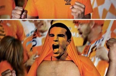 Le T-Shirt dei tifosi olandesi che ti trasformano in un calciatore