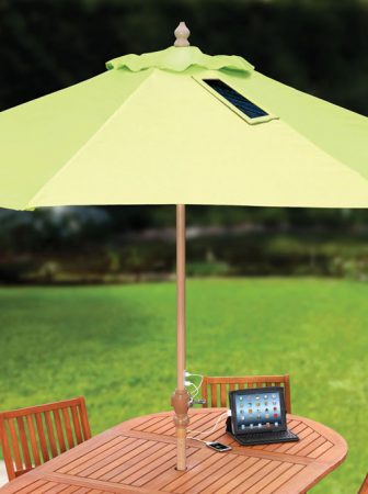 Market Umbrella with solar panels