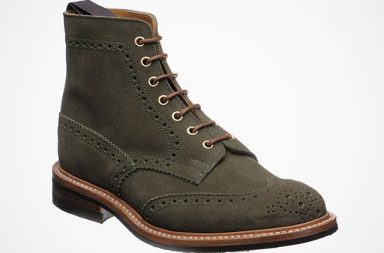 Stowe Suede Brogue Boots by Tricker x Herring