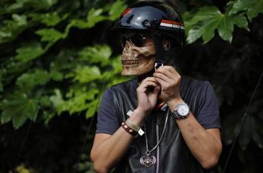Skeleton Mask Biker