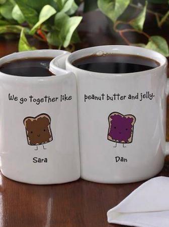 Romantic Personalized Coffee Mug Set