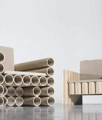 Paper tube chair by Manfred Kielnhofer