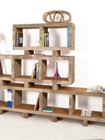 Libreria in cartone riciclato Bookstack