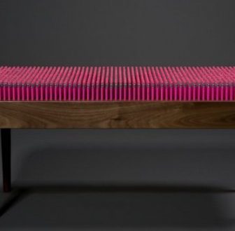 Pencil Bench: 1600 matite rosa diventano una seduta di design
