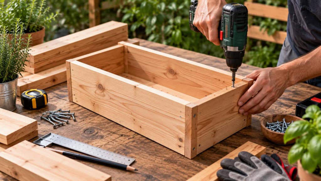 Costruzione di una cassetta in legno per orto verticale