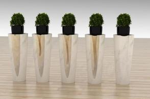 Clessidra, un sottovaso che rappresenta lo scorrere del tempo