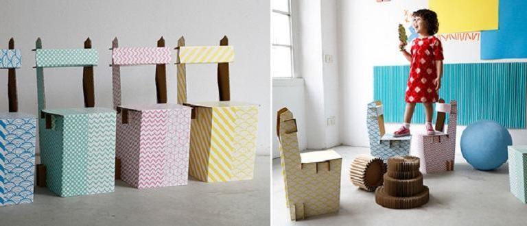 Una seggiolina di cartone che ama viaggiare in coppia