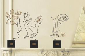 Timidezze Neoclassiche, sculture in filo di metallo