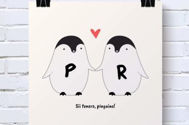 Coppia di Pinguini, un poster per l’amore eterno