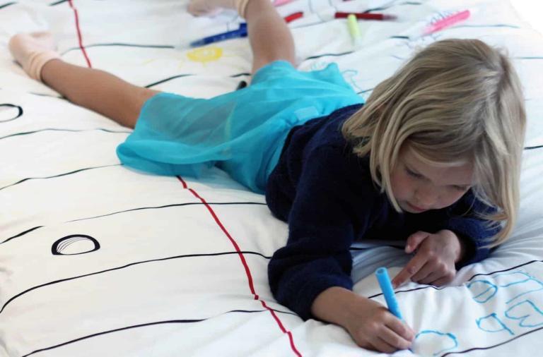 Lenzuola personalizzabili Doodle Duvet Cover Twin