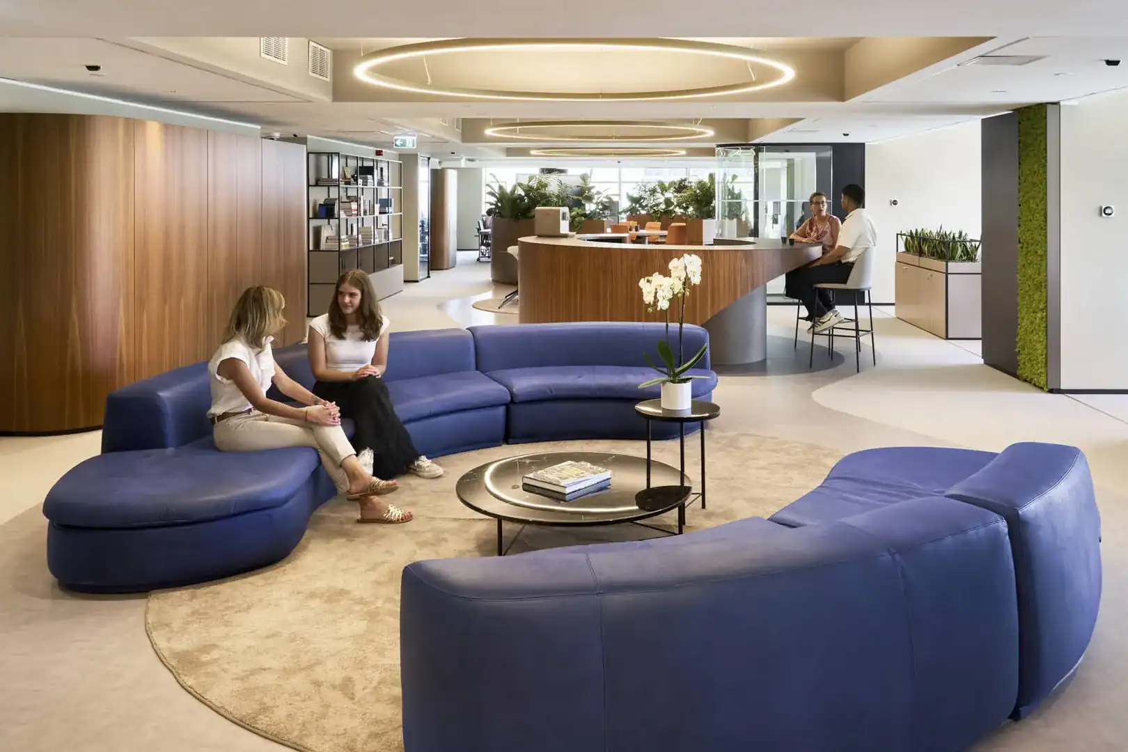 Quiet room con partizione Luconi curva e trasparente