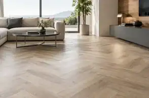 Parquet gres porcellanato per interni contemporanei