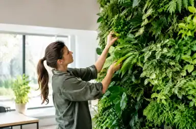 Pareti verdi interne: progetto, cura e materia